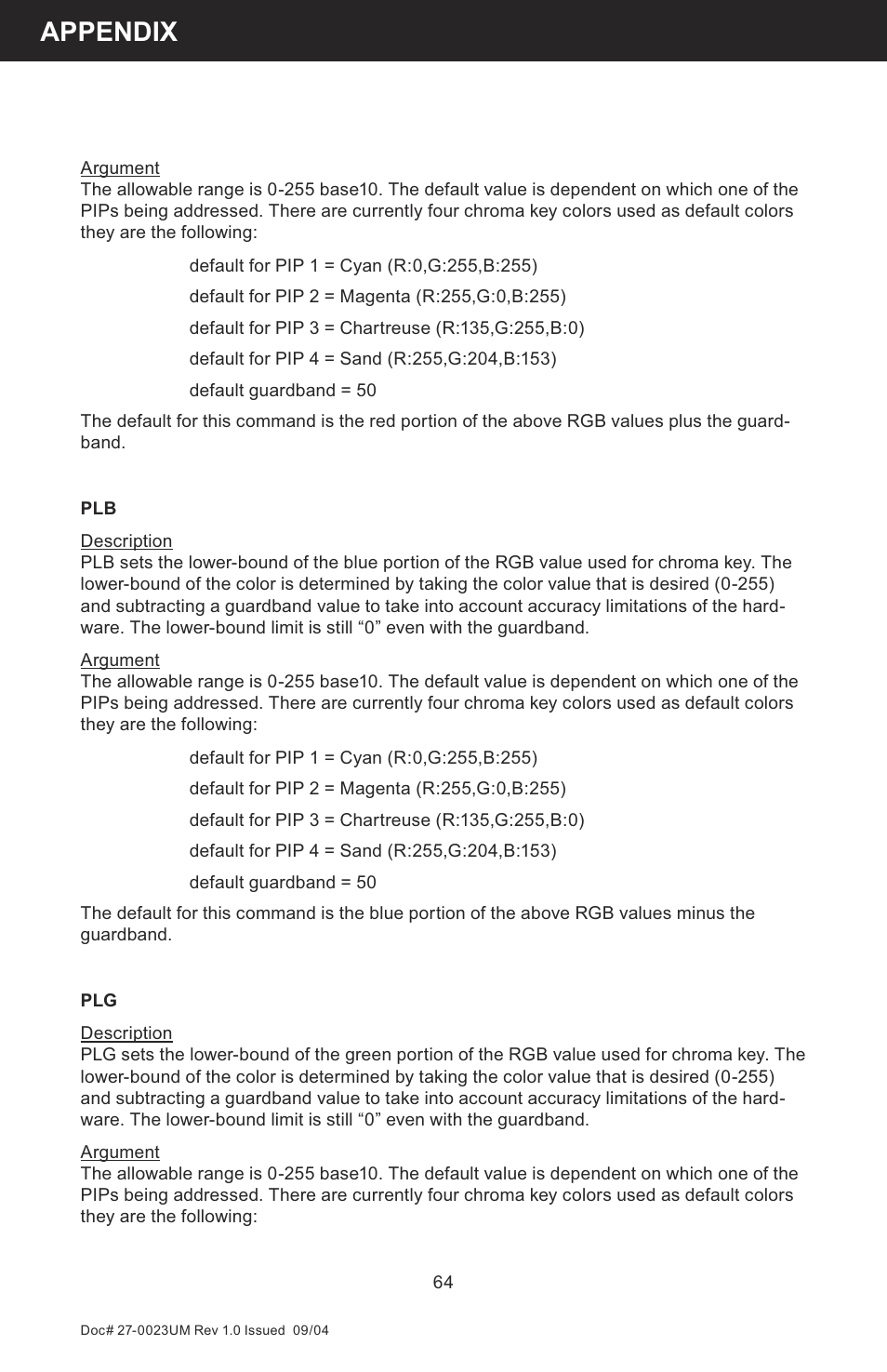 Appendix | Z Microsystems 19 User Manual | Page 64 / 67