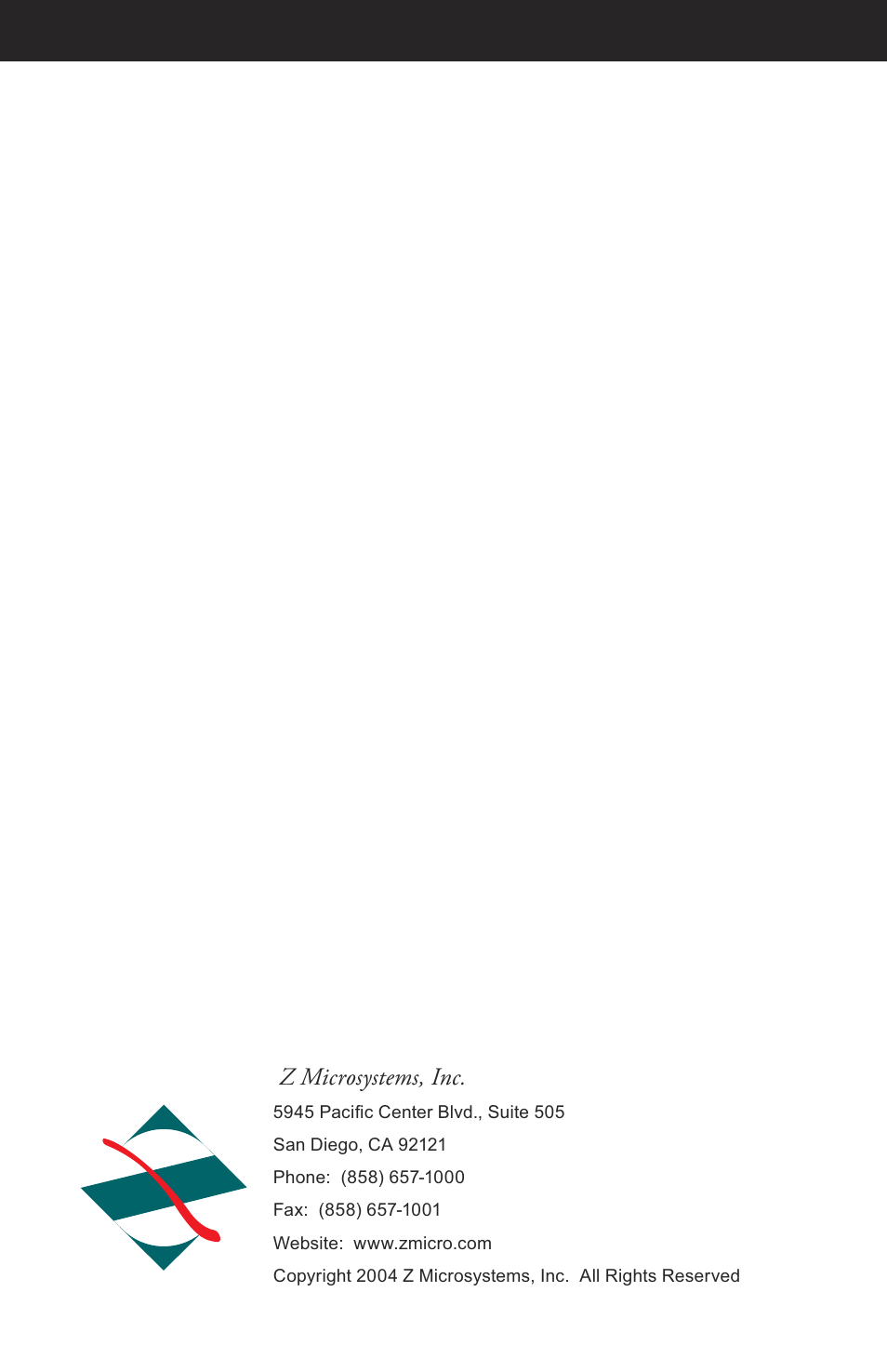 Z microsystems, inc | Z Microsystems 19 User Manual | Page 67 / 67