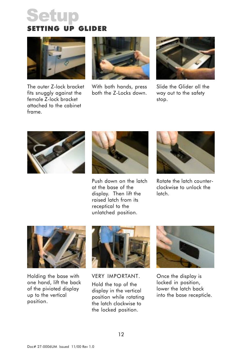 Setup, Setting up glider | Z Microsystems GLIDER 20 User Manual | Page 12 / 35