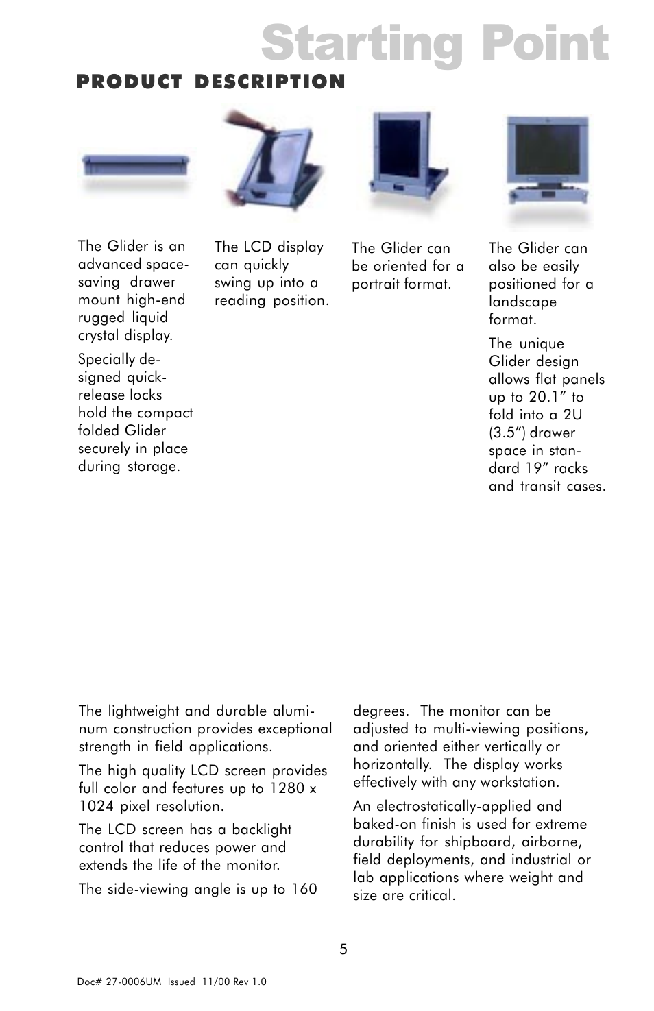 Product description, Starting point | Z Microsystems GLIDER 20 User Manual | Page 5 / 35