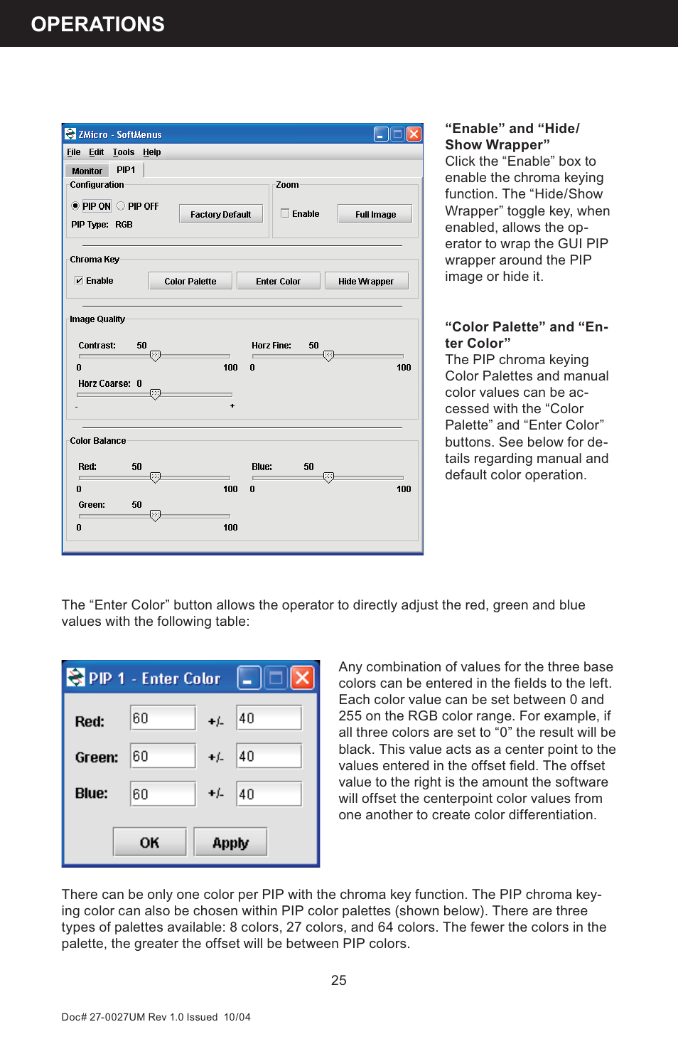 Operations | Z Microsystems StarGate 20 User Manual | Page 25 / 64