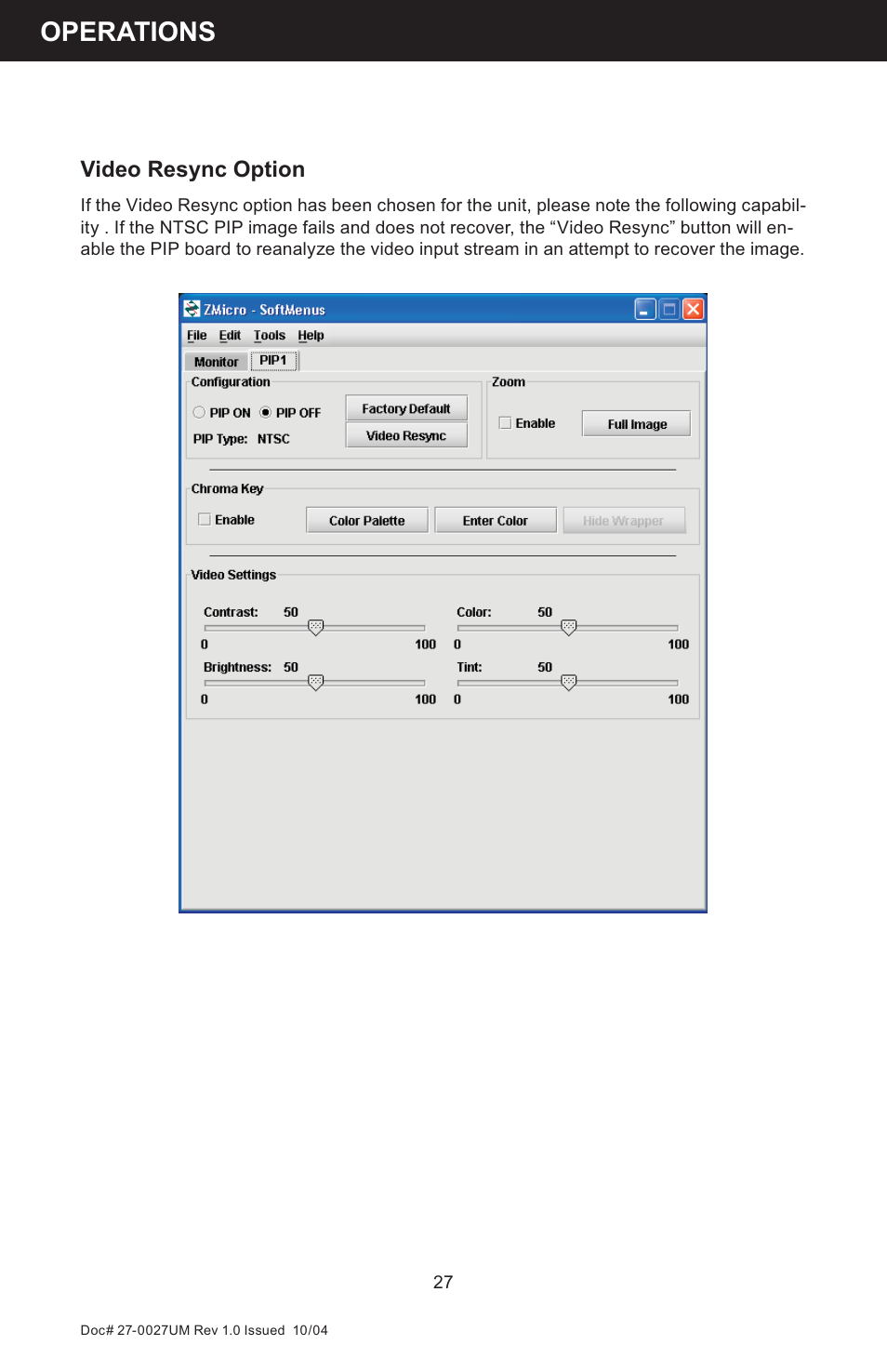 Operations | Z Microsystems StarGate 20 User Manual | Page 27 / 64