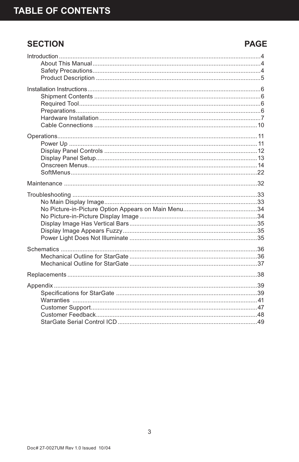 Z Microsystems StarGate 20 User Manual | Page 3 / 64