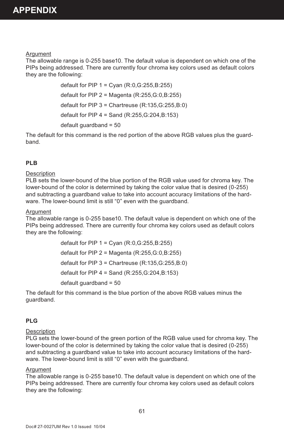 Appendix | Z Microsystems StarGate 20 User Manual | Page 61 / 64