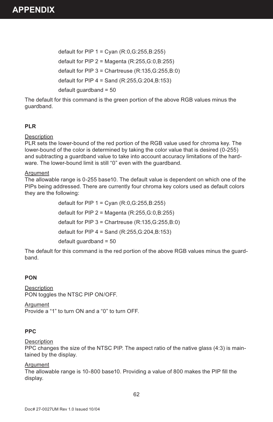 Appendix | Z Microsystems StarGate 20 User Manual | Page 62 / 64