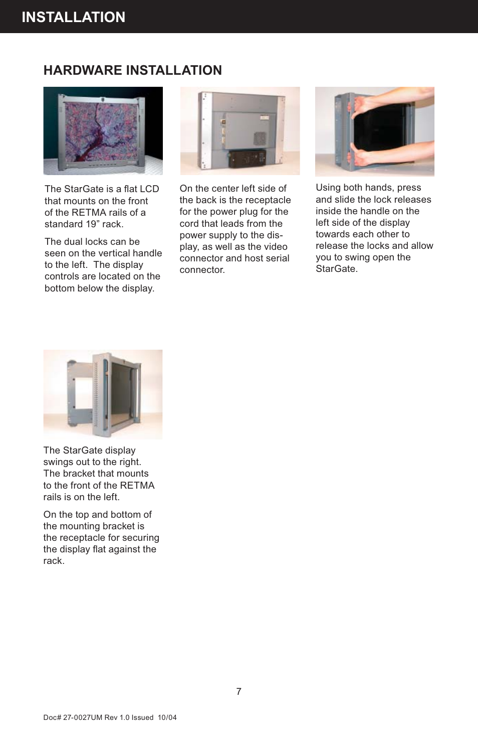 Installation, Hardware installation | Z Microsystems StarGate 20 User Manual | Page 7 / 64