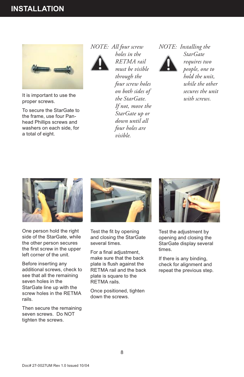 Installation | Z Microsystems StarGate 20 User Manual | Page 8 / 64