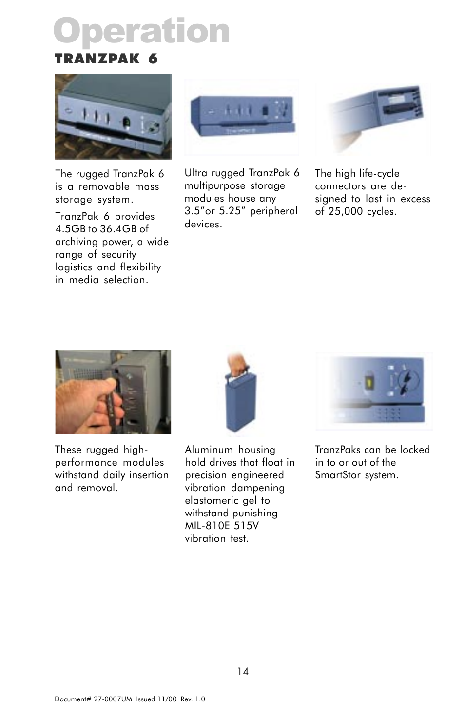 Tranzpak 6, Operation | Z Microsystems ZX Station User Manual | Page 14 / 34