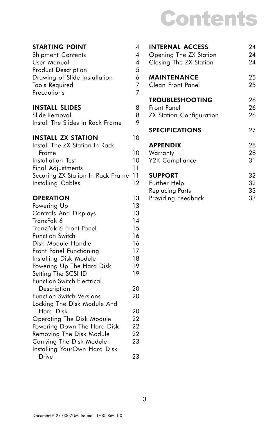 Z Microsystems ZX Station User Manual | Page 3 / 34