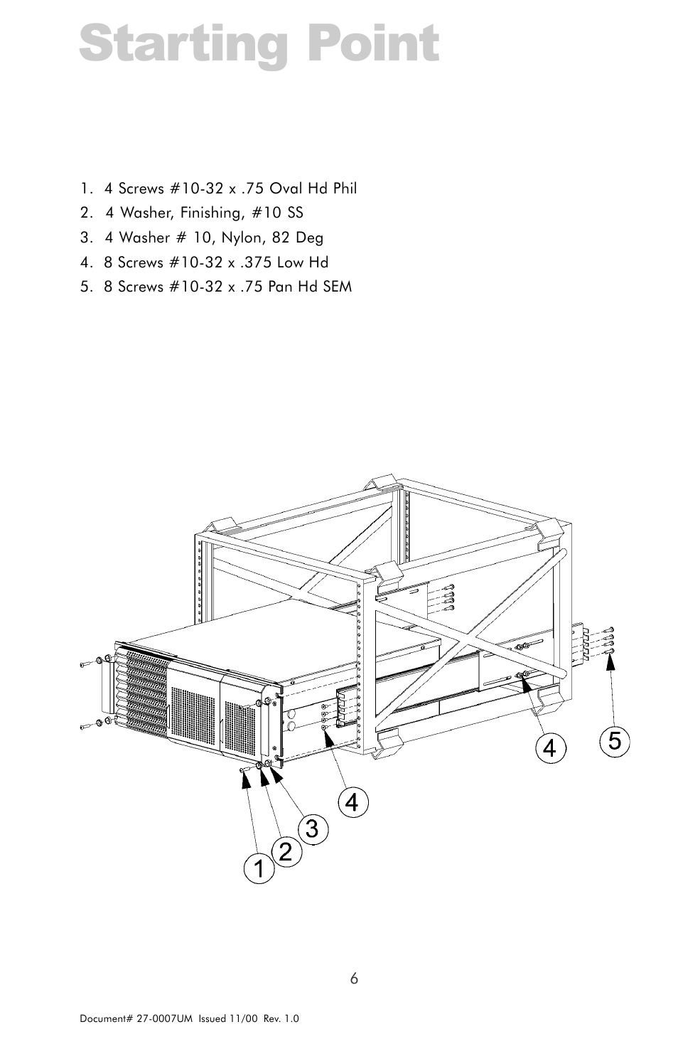 Drawing of slide installation, Starting point | Z Microsystems ZX Station User Manual | Page 6 / 34