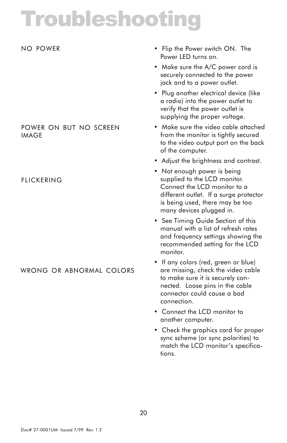 Troubleshooting | Z Microsystems 14 User Manual | Page 20 / 32
