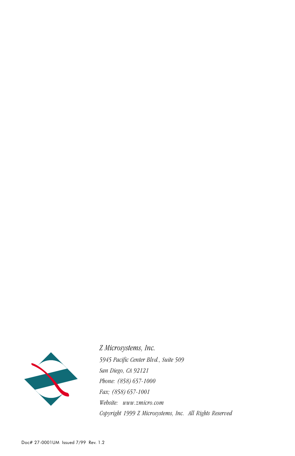 Z microsystems, inc | Z Microsystems 14 User Manual | Page 32 / 32