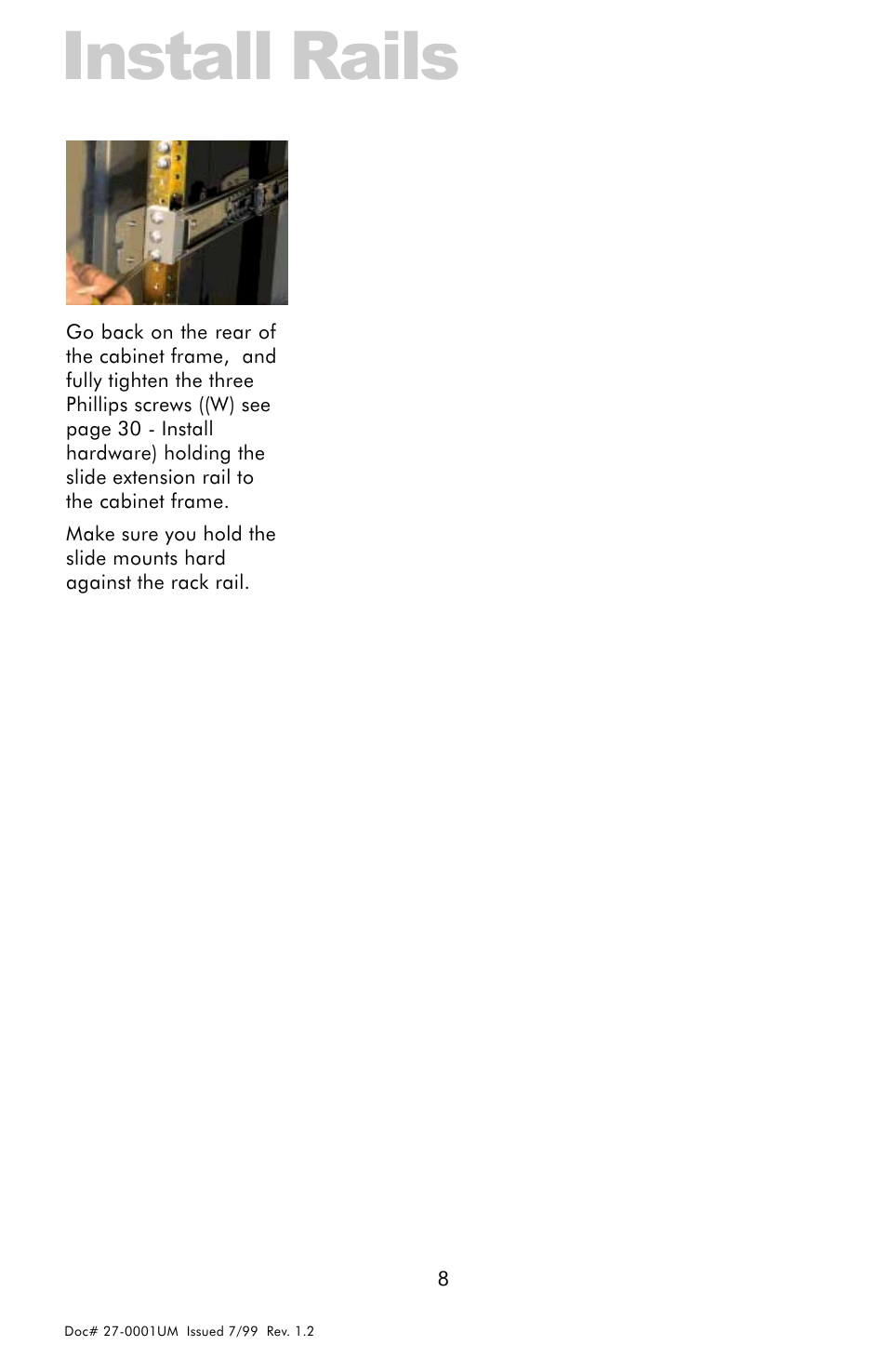 Install rails | Z Microsystems 14 User Manual | Page 8 / 32