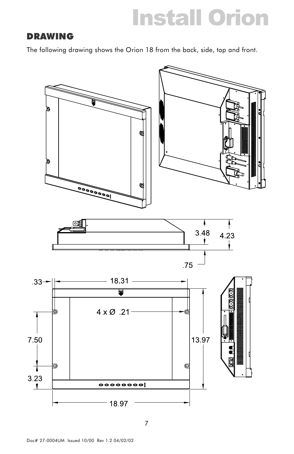 Install orion | Z Microsystems 18 User Manual | Page 7 / 29