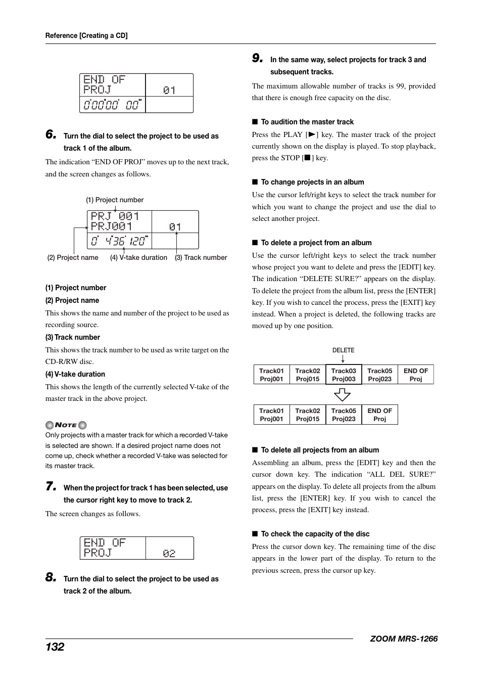 End of end of proj proj | Zoom MRS-1266 User Manual | Page 132 / 192