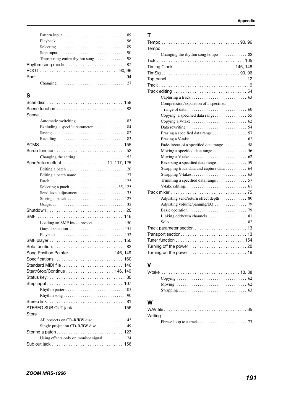 Zoom MRS-1266 User Manual | Page 191 / 192