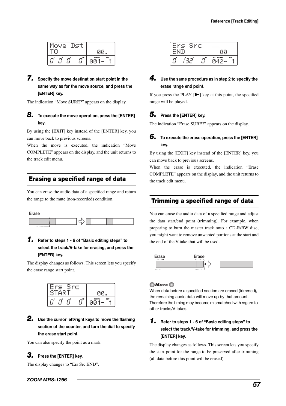 Move dst move dst to to, Ers src ers src start start, Ers src ers src end end | Zoom MRS-1266 User Manual | Page 57 / 192