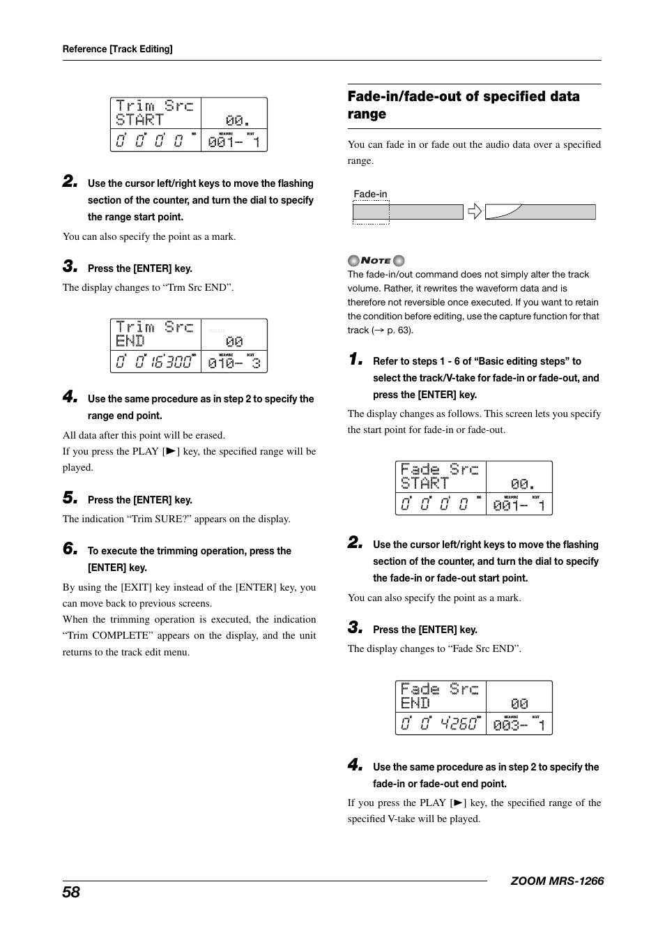 Trim src trim src start start, Trim src trim src end end, Fade src fade src start start | Fade src fade src end end | Zoom MRS-1266 User Manual | Page 58 / 192