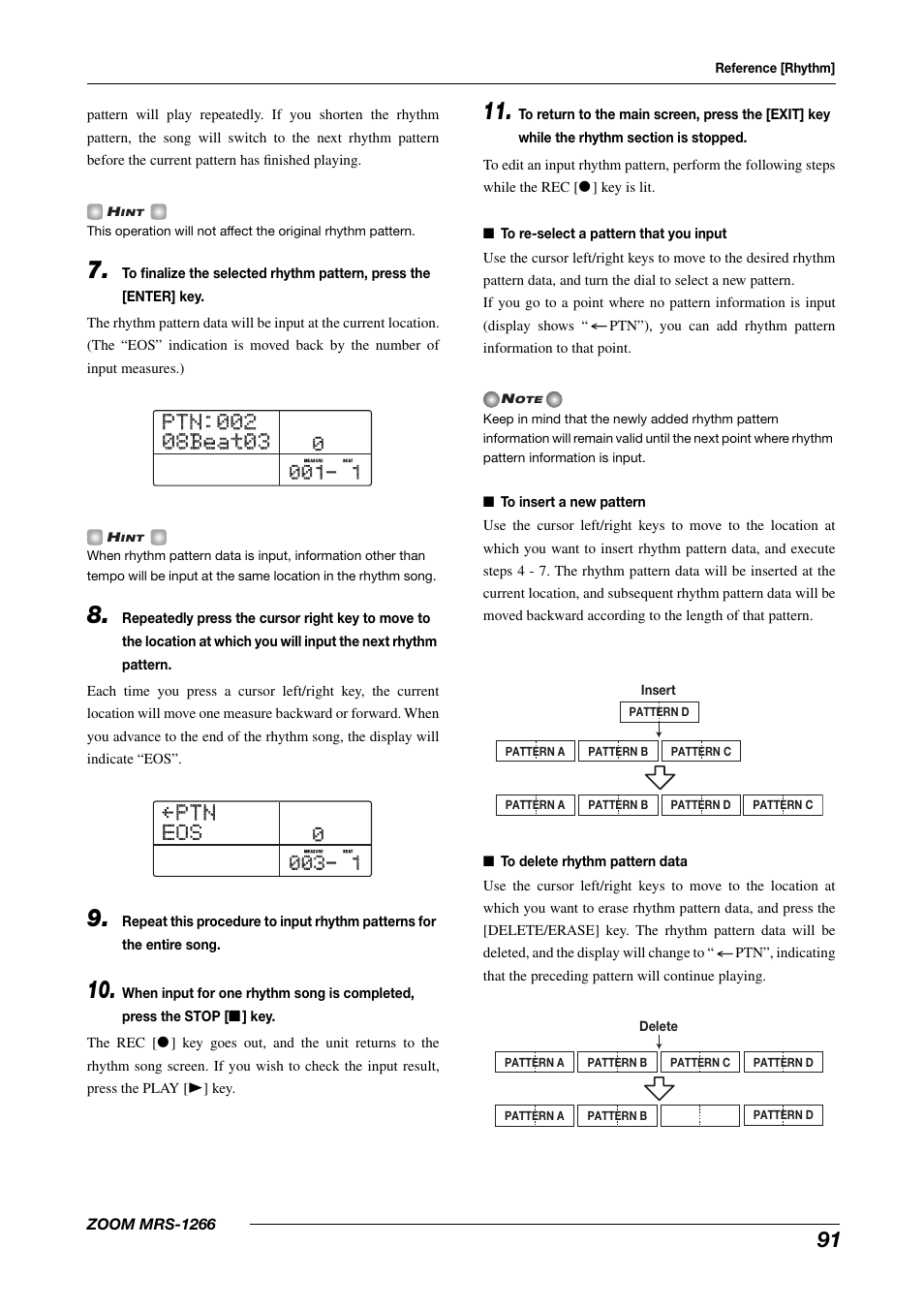 Ptn ptn eos eos å | Zoom MRS-1266 User Manual | Page 91 / 192