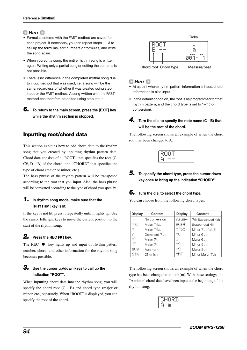 Root root e -- e, Root root a -- a | Zoom MRS-1266 User Manual | Page 94 / 192