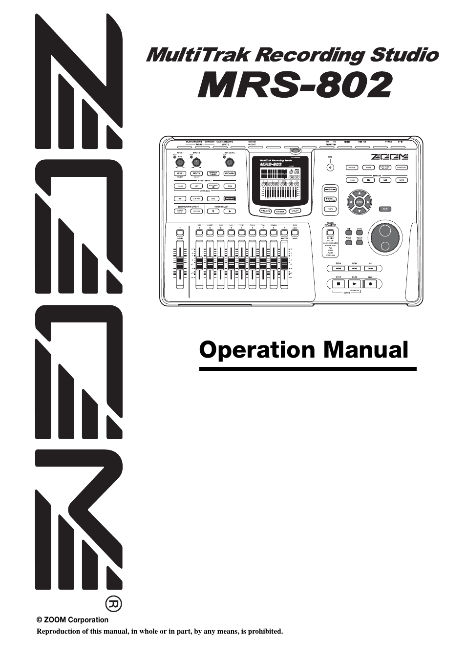 Zoom MRS-802 User Manual | 172 pages