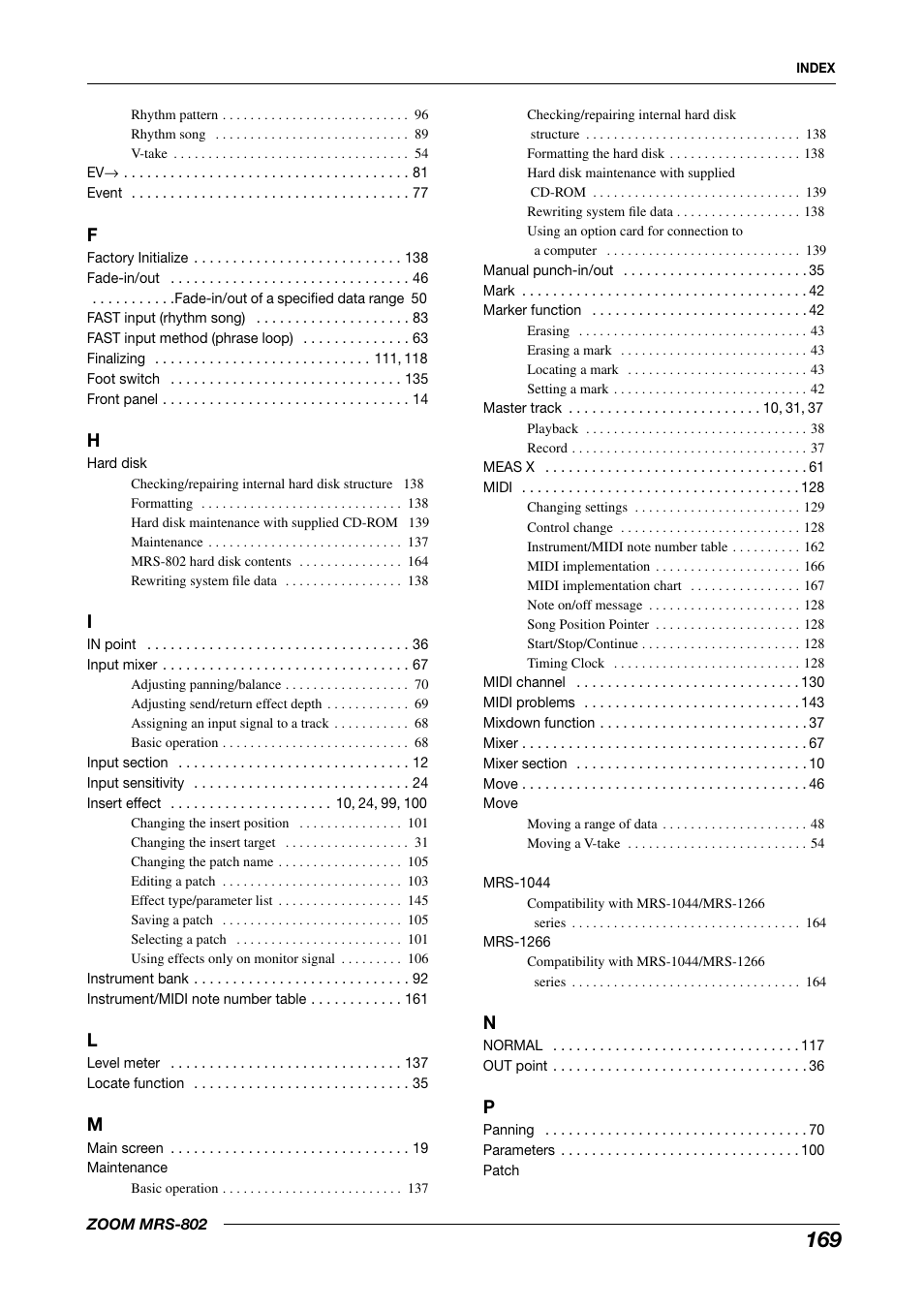 Zoom MRS-802 User Manual | Page 169 / 172
