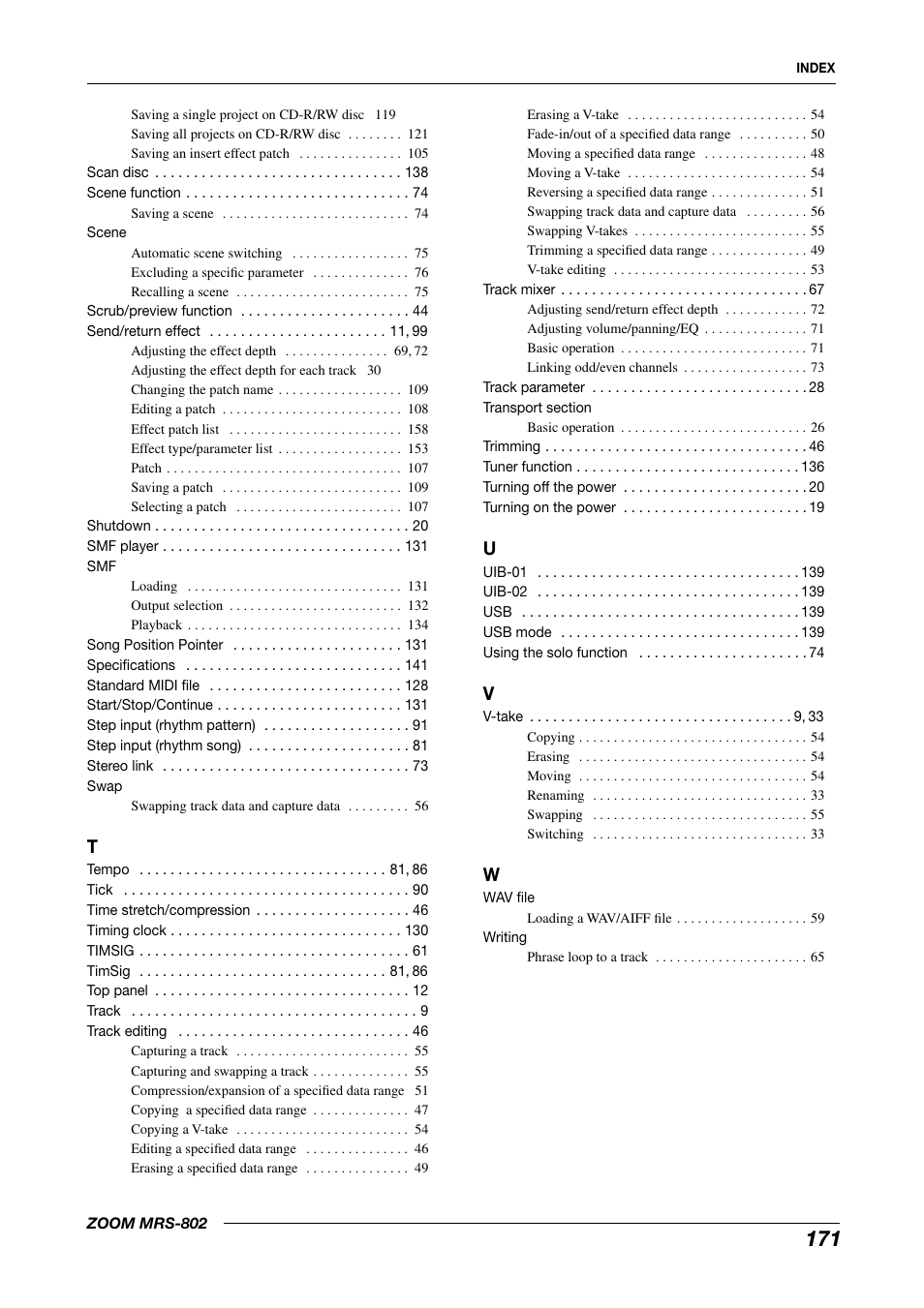 Zoom MRS-802 User Manual | Page 171 / 172