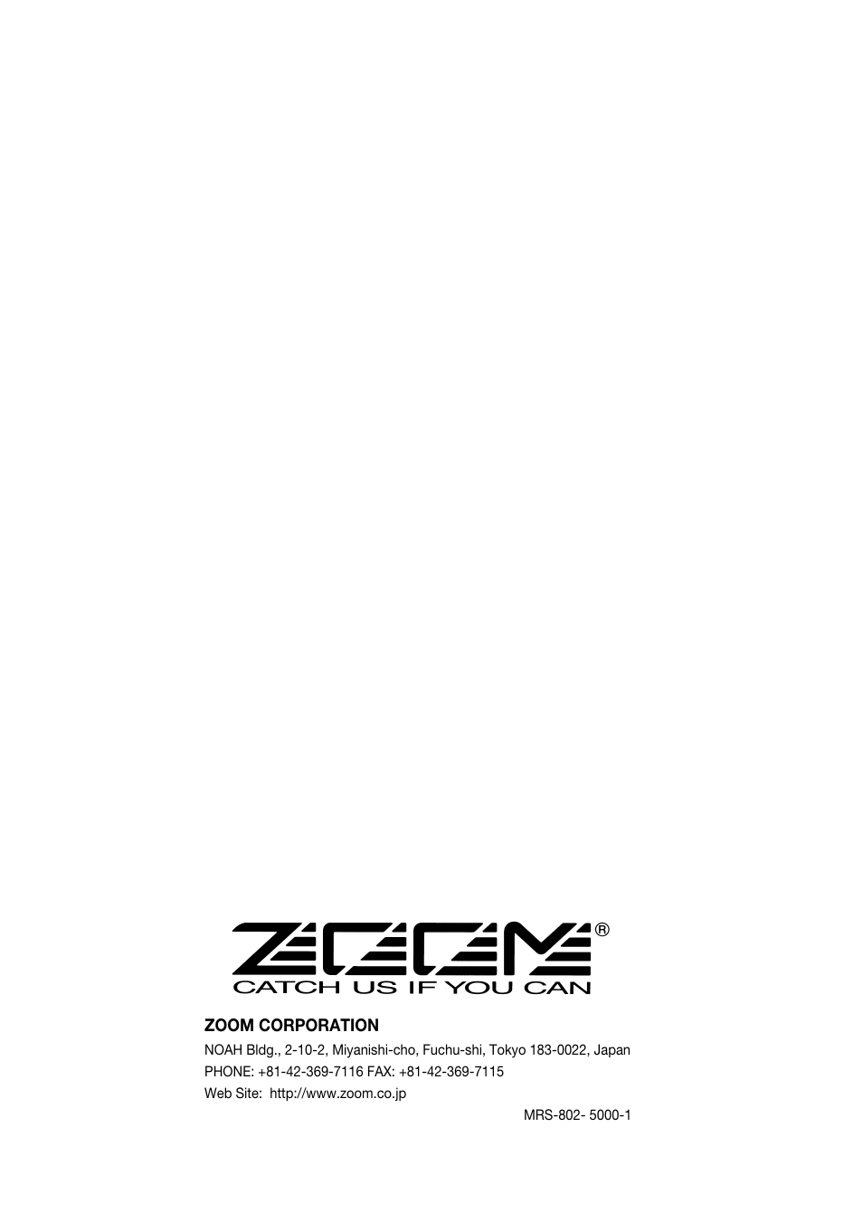 Zoom MRS-802 User Manual | Page 172 / 172