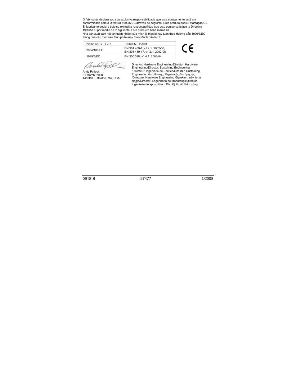 Zoom 4410B/TF User Manual | Page 8 / 8