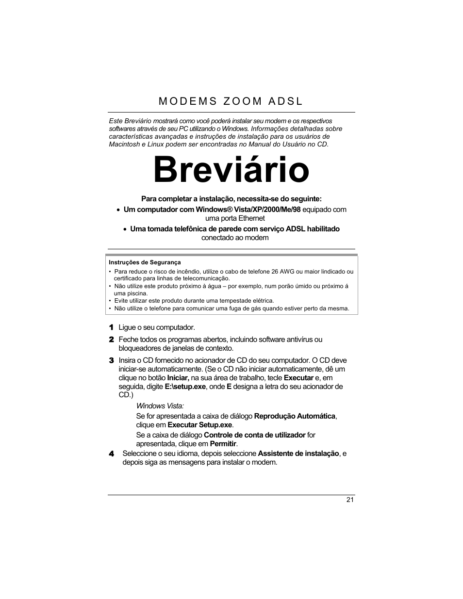 Breviário | Zoom 1640A User Manual | Page 21 / 28