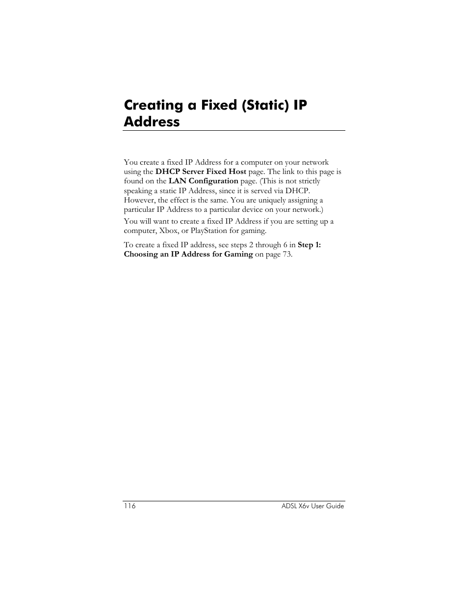 Creating a fixed (static) ip address, How do i create a fixed ip address | Zoom ADSL X6v 5697 User Manual | Page 116 / 166