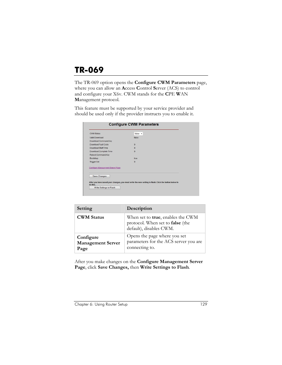 Tr-069 | Zoom ADSL X6v 5697 User Manual | Page 129 / 166