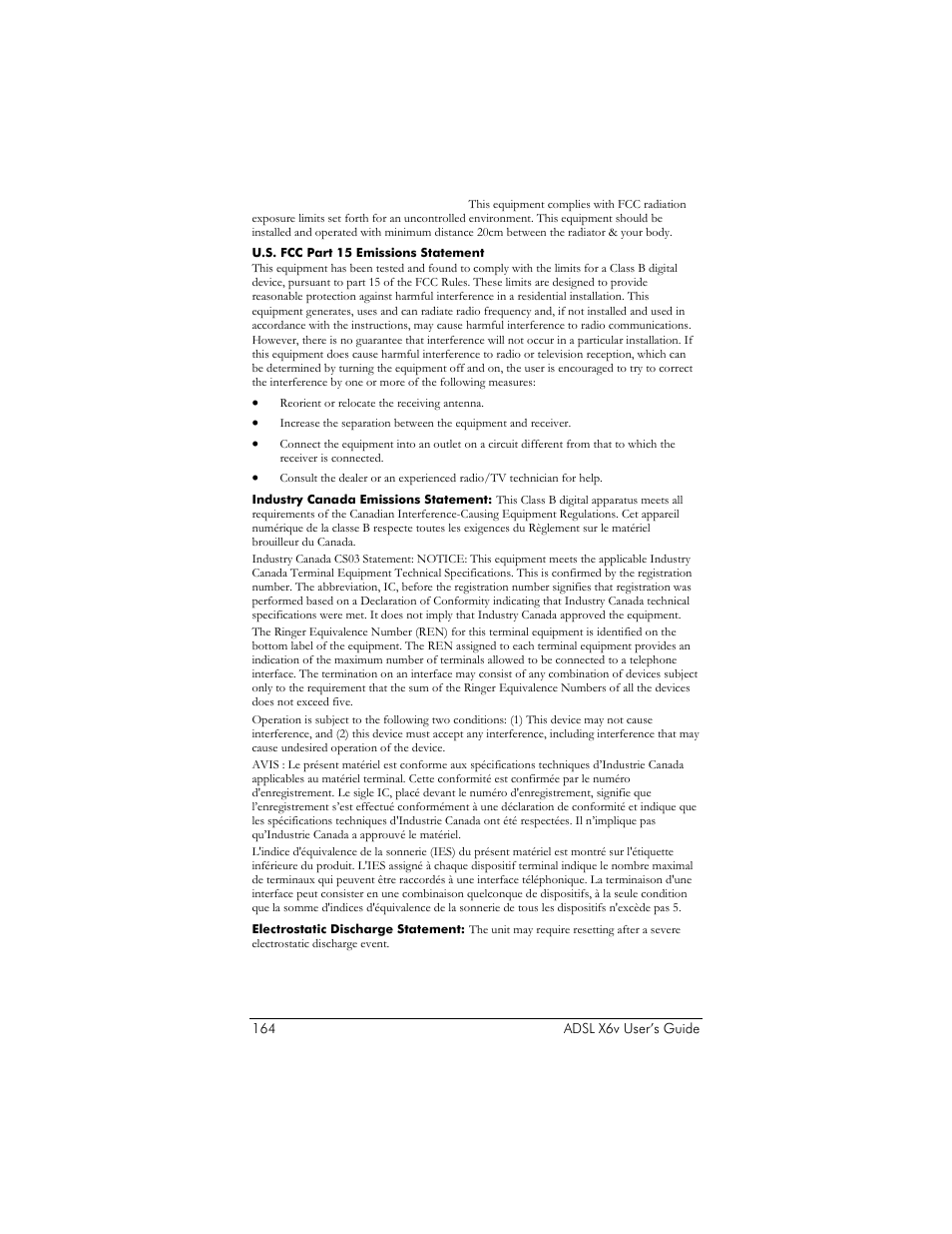 Zoom ADSL X6v 5697 User Manual | Page 164 / 166