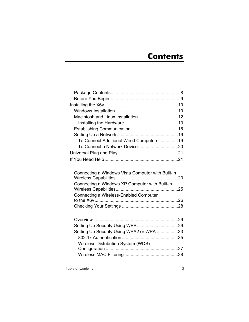 Zoom ADSL X6v 5697 User Manual | Page 3 / 166