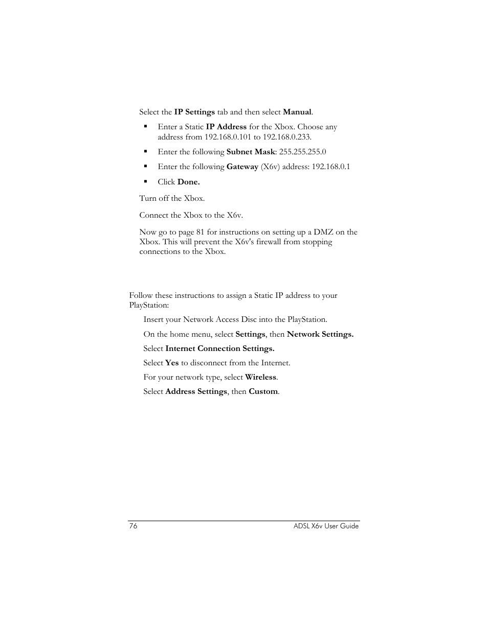 Zoom ADSL X6v 5697 User Manual | Page 76 / 166