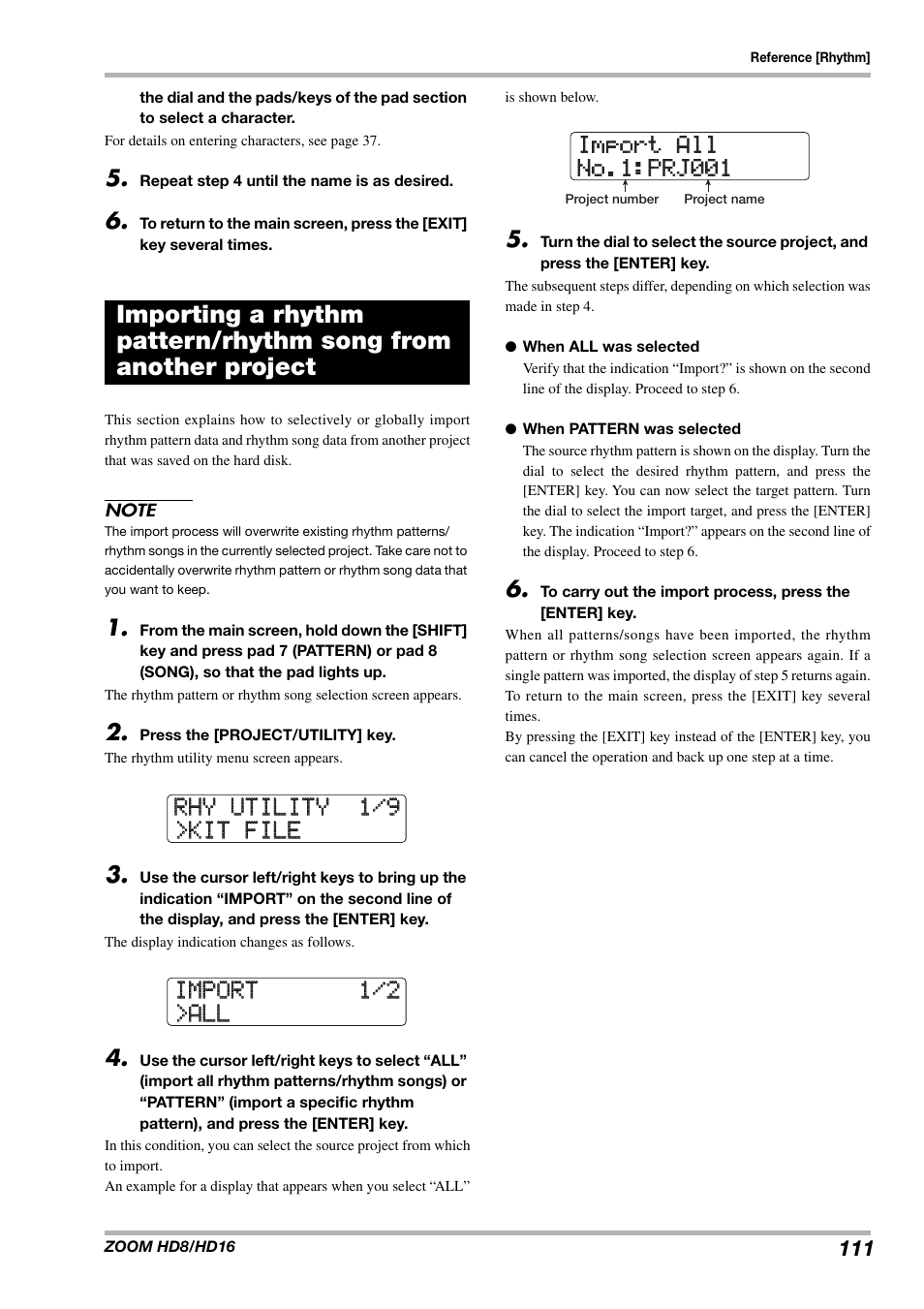 Zoom HD16 User Manual | Page 111 / 213