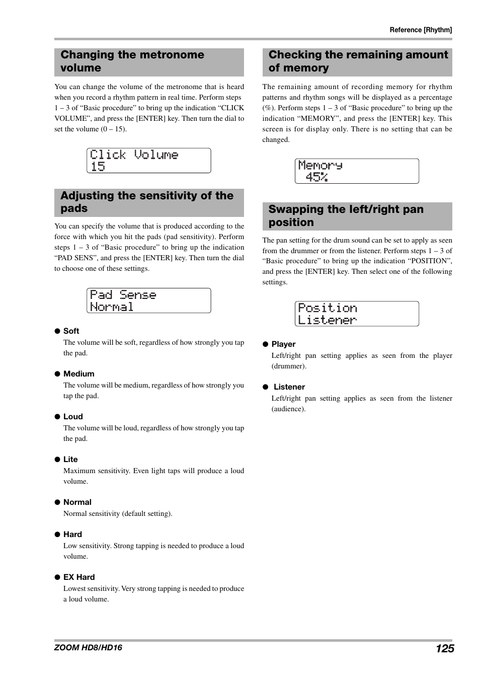 Zoom HD16 User Manual | Page 125 / 213
