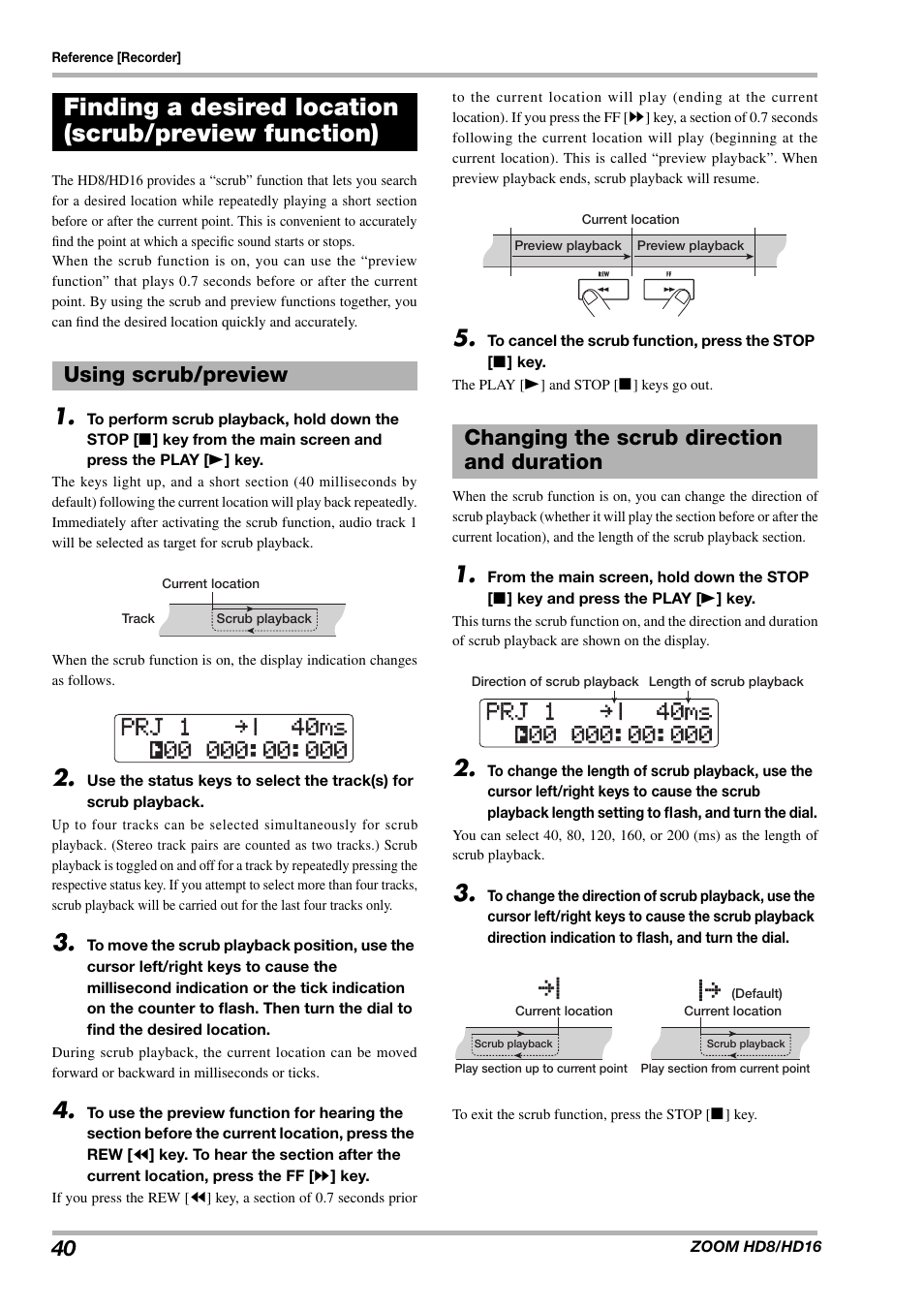 Е” “е | Zoom HD16 User Manual | Page 40 / 213
