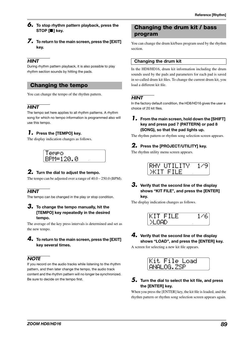 Zoom HD16 User Manual | Page 89 / 213