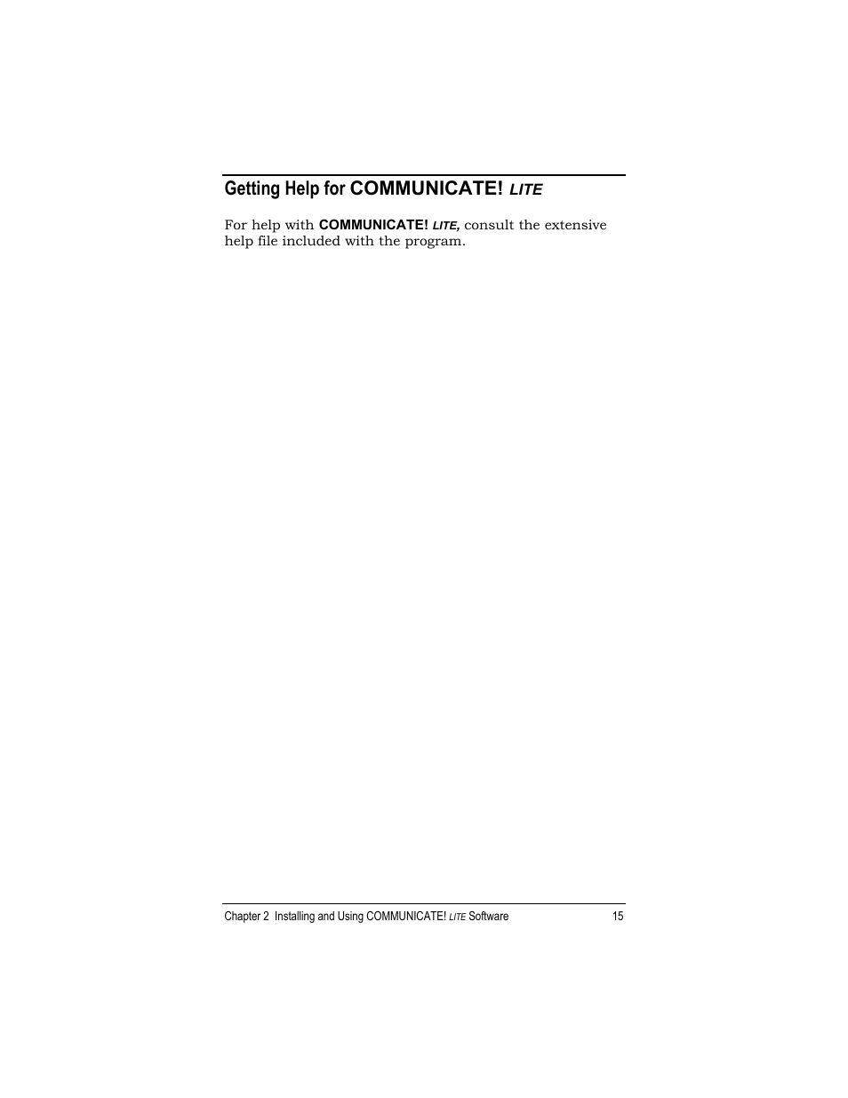 Getting help for communicate | Zoom 1120 User Manual | Page 15 / 32