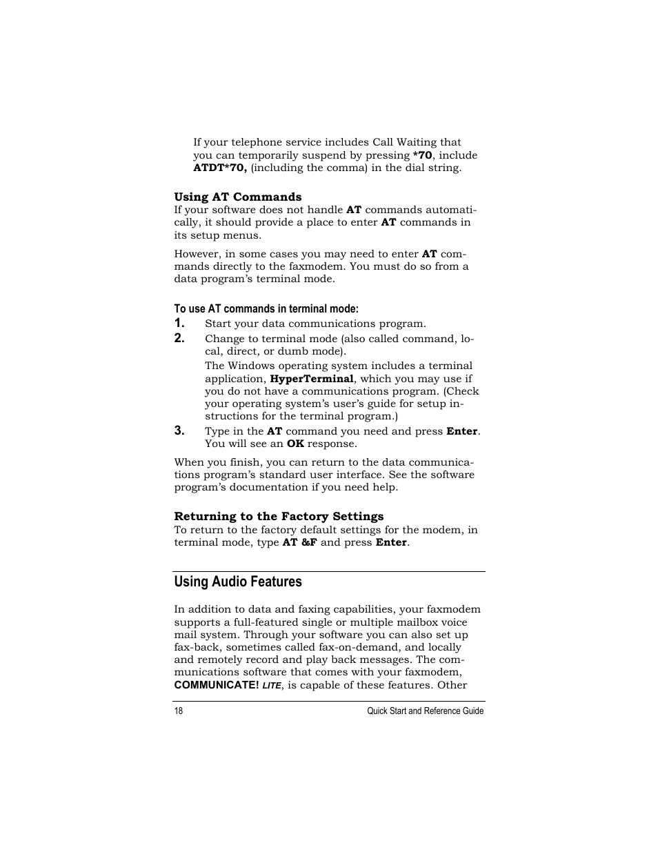 Using audio features | Zoom 1120 User Manual | Page 18 / 32