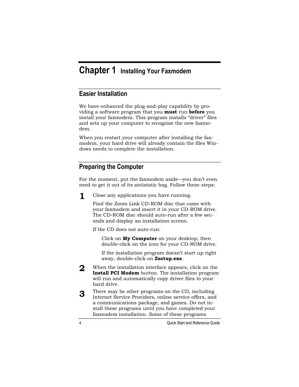 Chapter 1 | Zoom 1120 User Manual | Page 4 / 32
