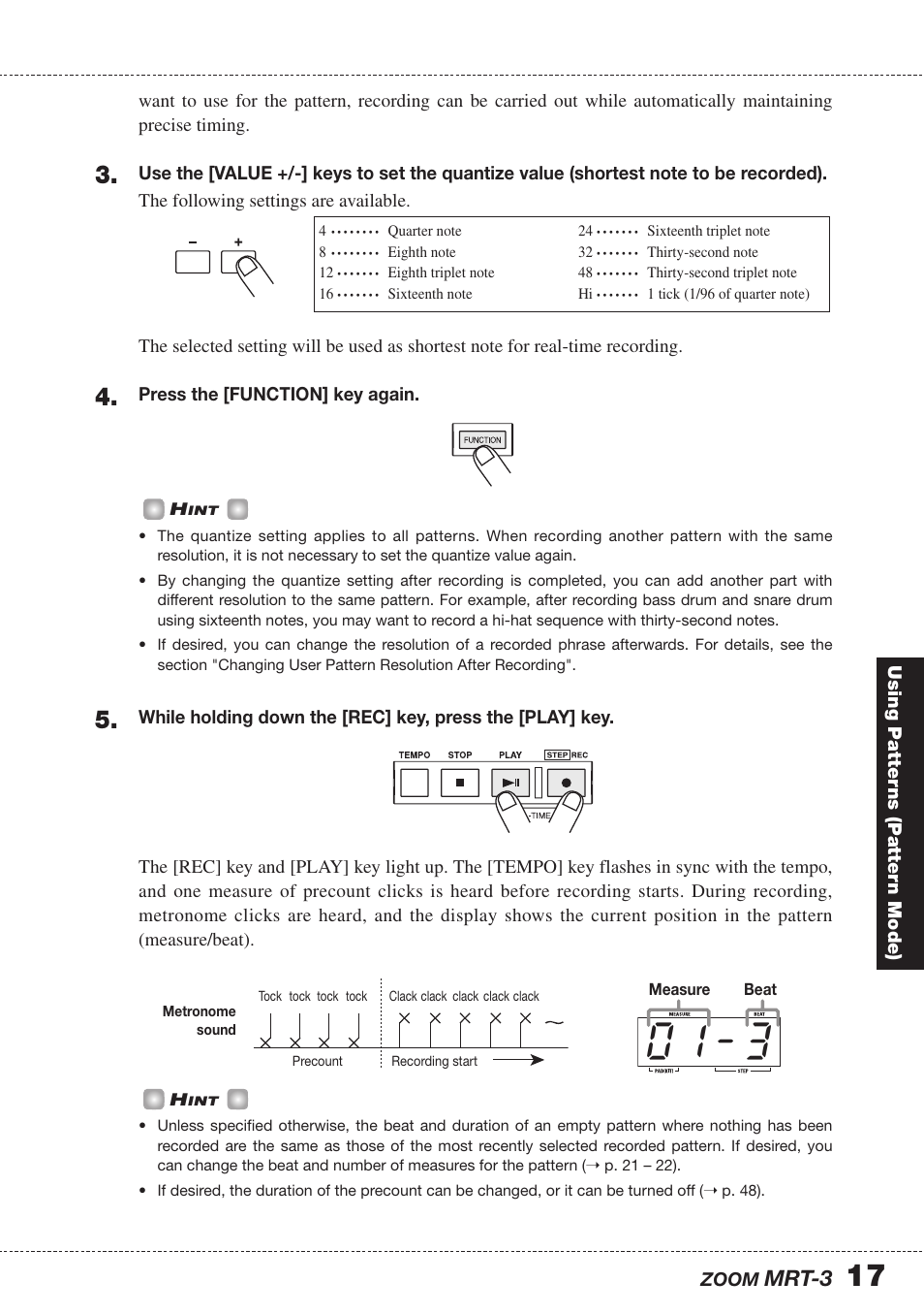 Mrt-3 | Zoom MRT-3 User Manual | Page 17 / 64