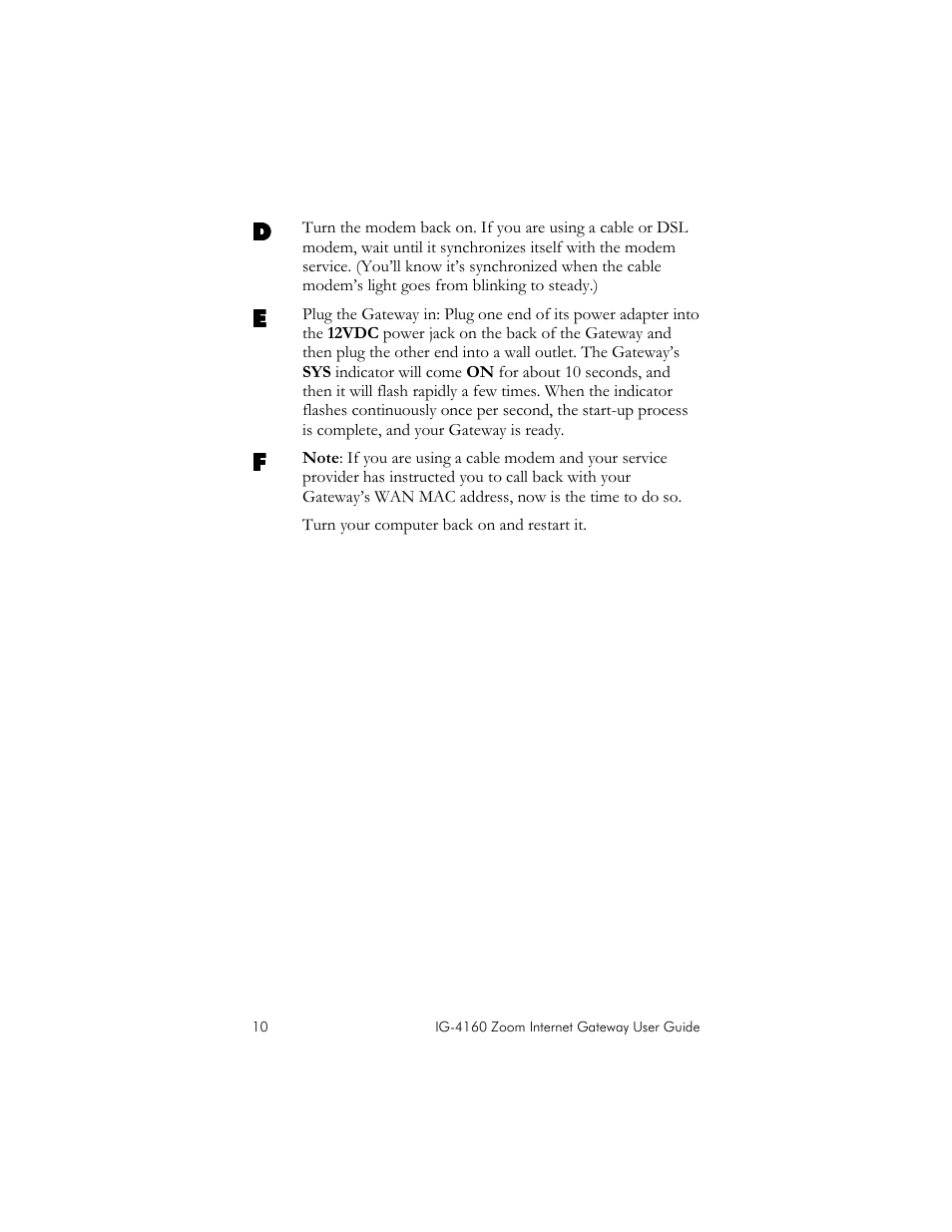 Eee e | Zoom IG-4160 User Manual | Page 10 / 48