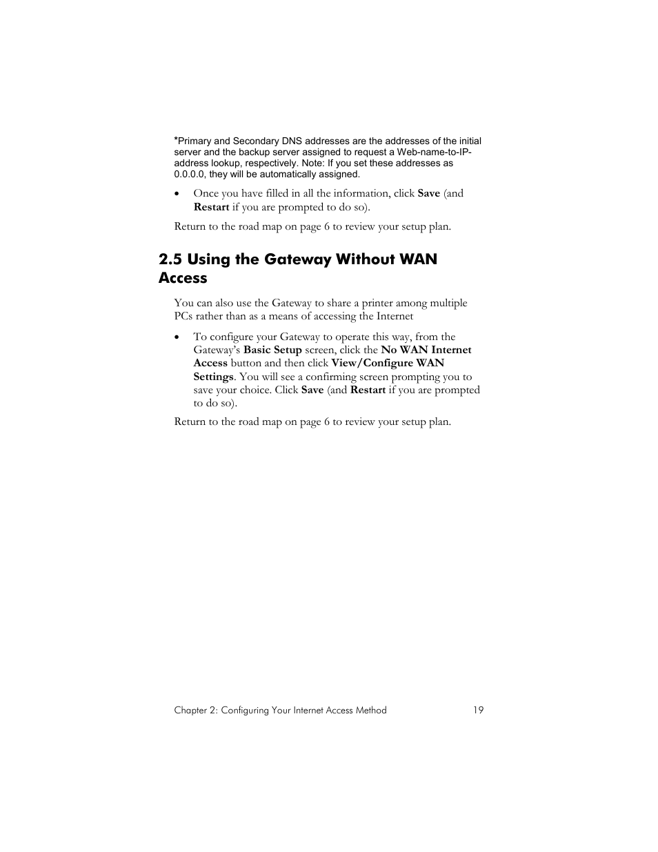 5 using the gateway without wan access, Sing the, Ateway | Ithout, Wan a, Ccess | Zoom IG-4160 User Manual | Page 19 / 48