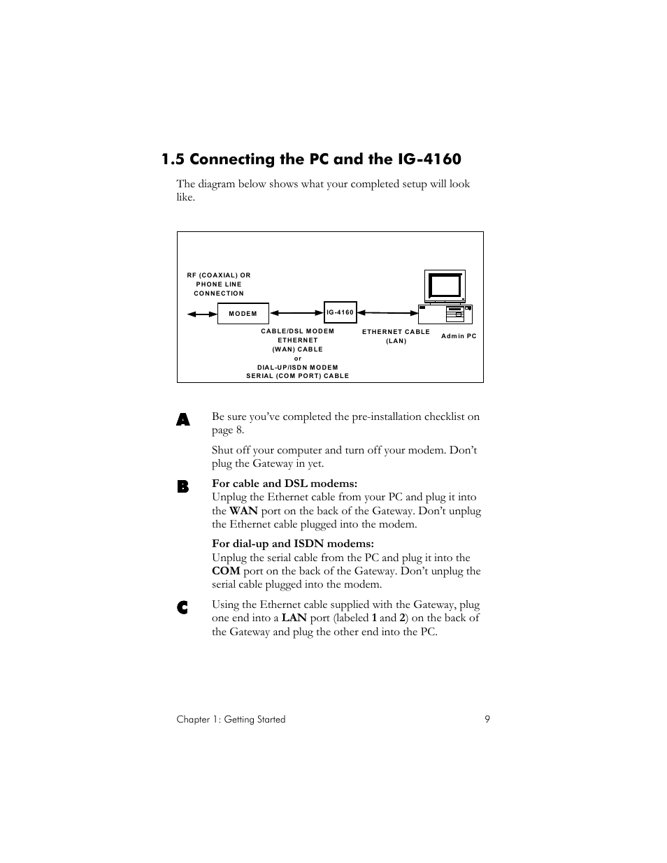 5 connecting the pc and the ig-4160, Onnecting the, And the | Ig-4160 | Zoom IG-4160 User Manual | Page 9 / 48