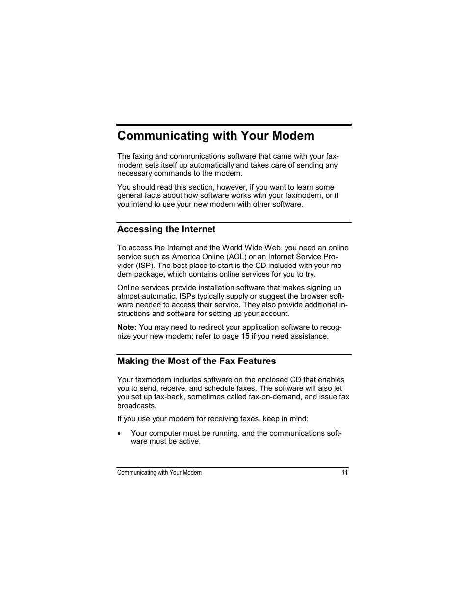 Communicating with your modem | Zoom USB Faxmodem User Manual | Page 13 / 32