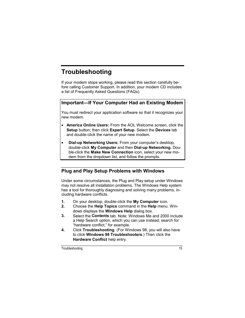 Troubleshooting | Zoom USB Faxmodem User Manual | Page 17 / 32