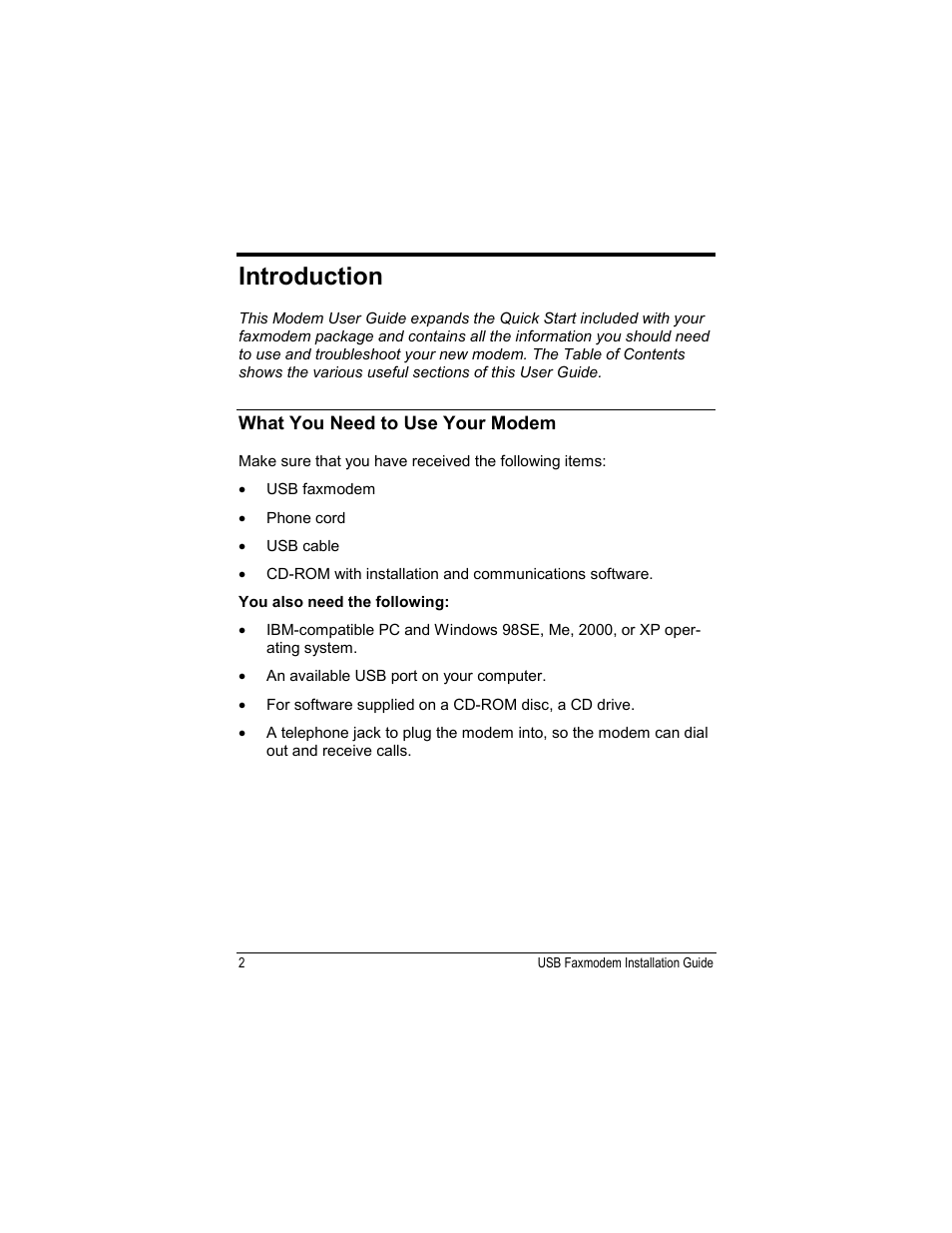 Introduction | Zoom USB Faxmodem User Manual | Page 4 / 32