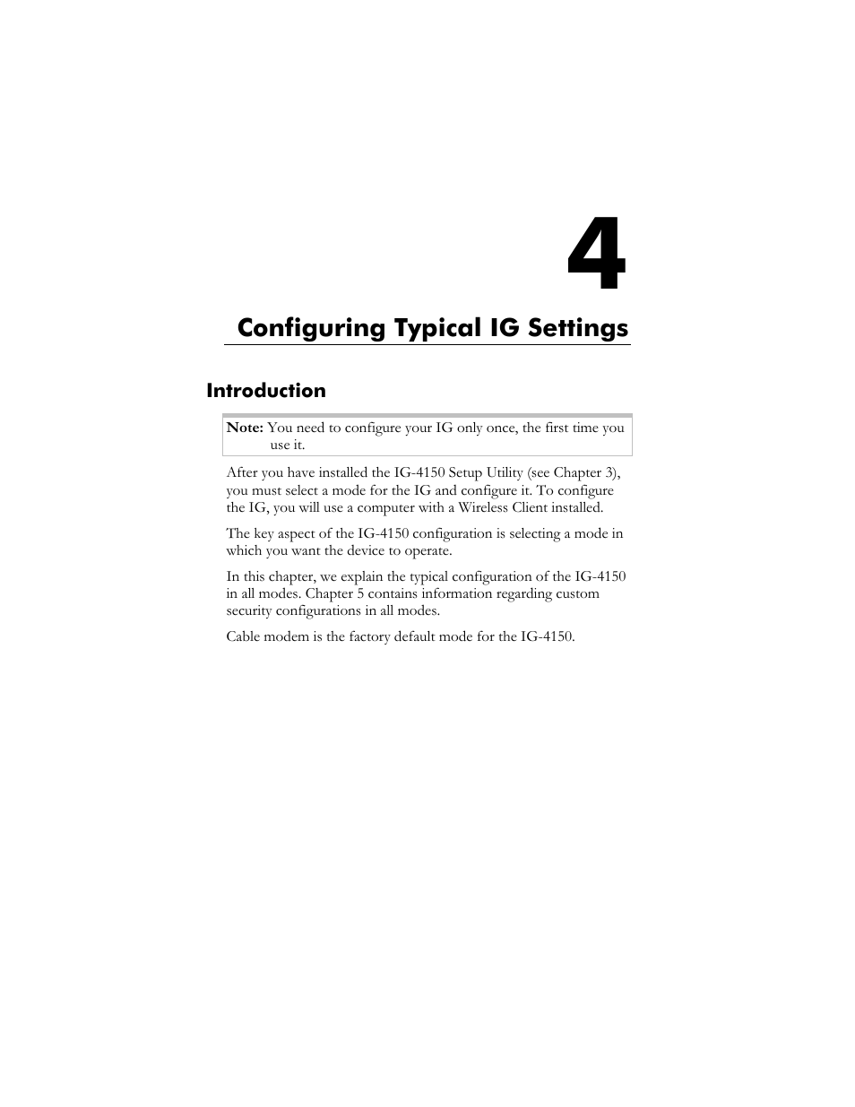 Introduction, Inding, Nformation | Hapter, Onfiguring, Ypical, Ig s, Ettings | Zoom ZoomAir IG-4150 User Manual | Page 17 / 72